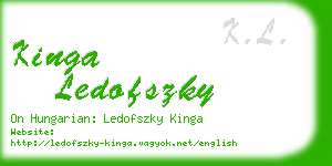 kinga ledofszky business card